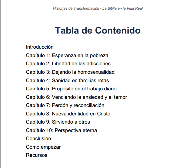 Historias de Transformacion: La Biblia en la vida real. thumbnail 3