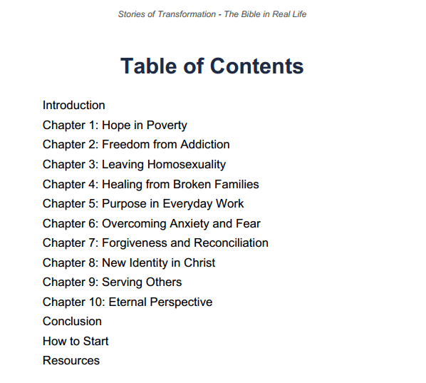 Stories of Transformation: The Bible in Real Life thumbnail 3